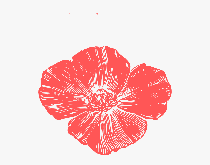 Peach Poppies Svg Clip Arts - Poppy Flower Clipart, HD Png Download, Free Download