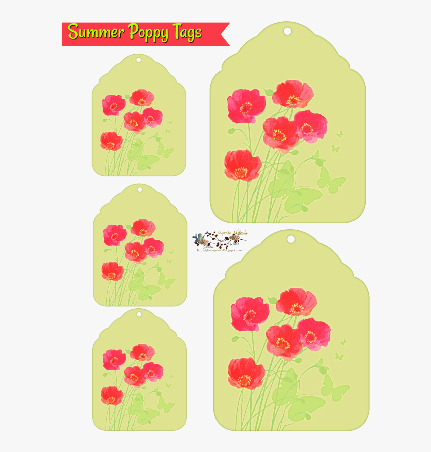 Summer Poppies Tags, HD Png Download, Free Download