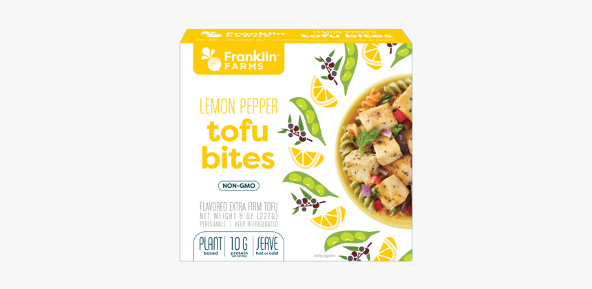 Lemon Pepper Flavored Extra Firm Tofu Bites - Dish, HD Png Download, Free Download