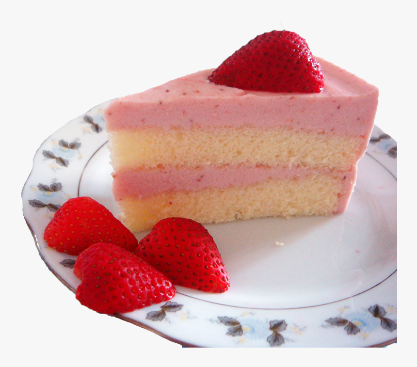 Strawberry Mousse Sponge Cake Recipe, HD Png Download, Free Download