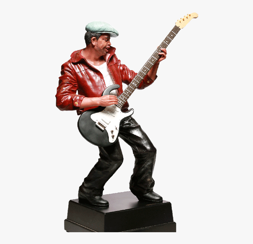 Jazz Band Resin Guitar Player Portrait Figurine - Composer, HD Png Download, Free Download