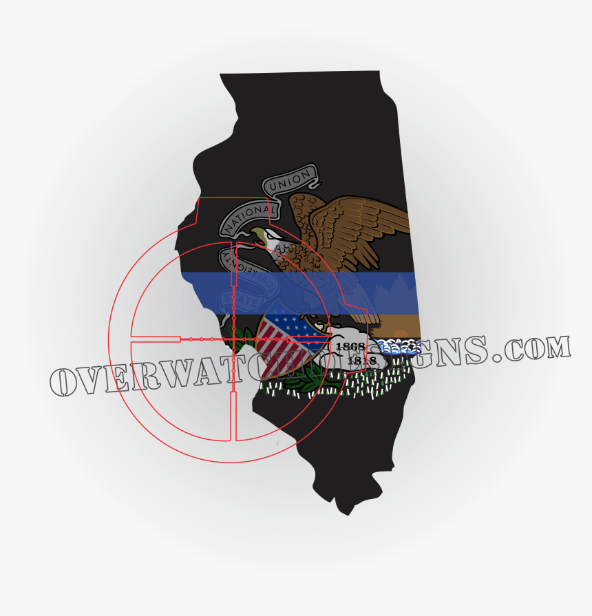 Illinois Thin Line Sticker - Graphic Design, HD Png Download, Free Download