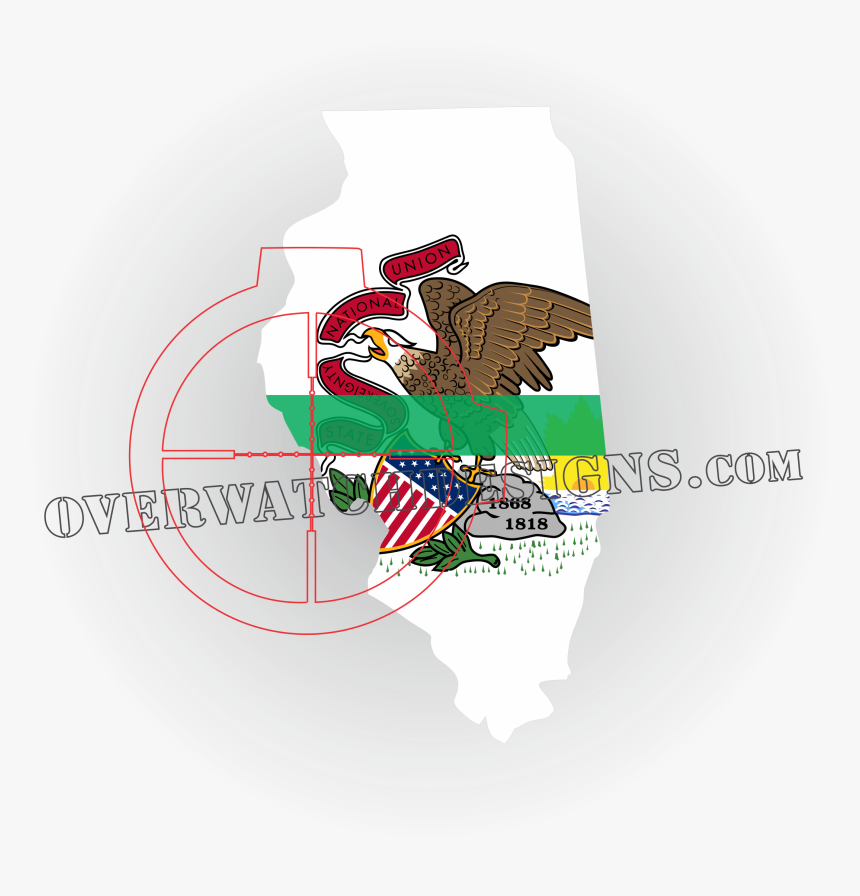 Illinois Thin Line Sticker - Illinois State Seal, HD Png Download, Free Download