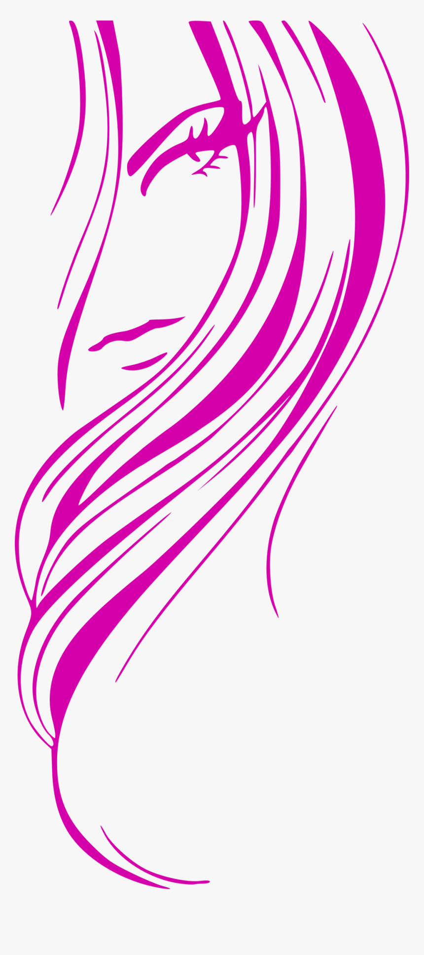 Transparent Long Hair Silhouette, HD Png Download, Free Download