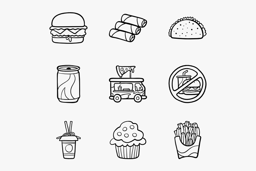 Nachos Drawing Hand Drawn - Hand Drawn Food Icon Png, Transparent Png, Free Download