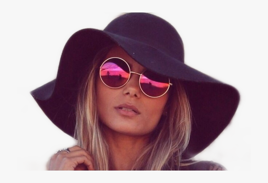 #oculos #girl #tumblr #mulher #scsunglasses #sunglasses - Chapéus Femininos Estilosos, HD Png Download, Free Download