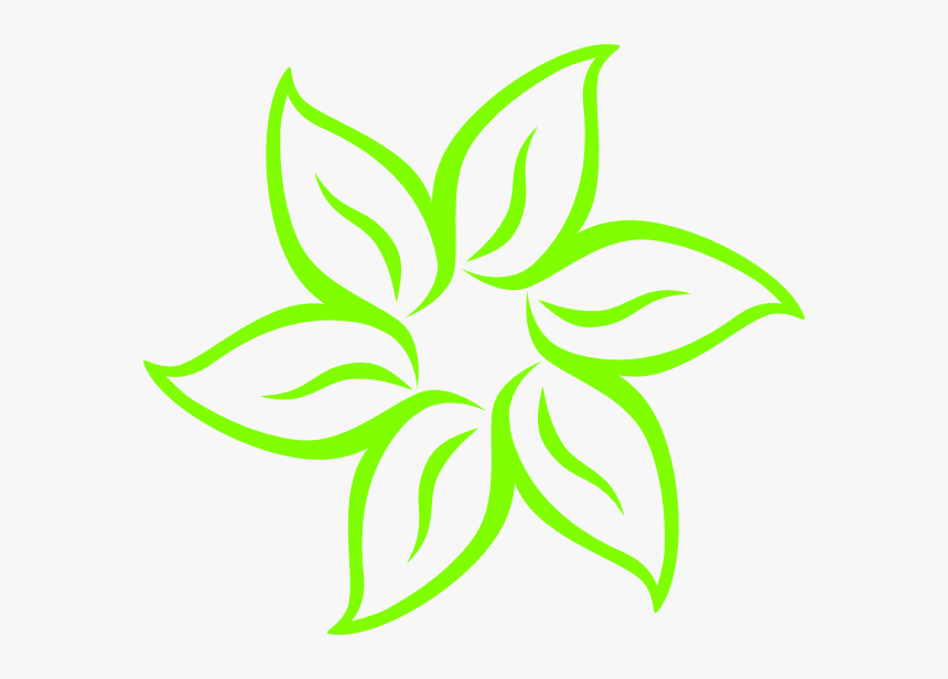 Lime Green Flowers Art, HD Png Download, Free Download