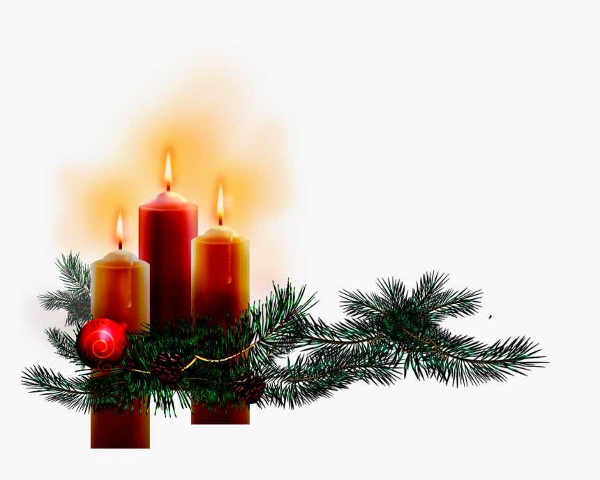 Transparent Navidad Png Fondo Transparente - Christmas Candle Png, Png Download, Free Download