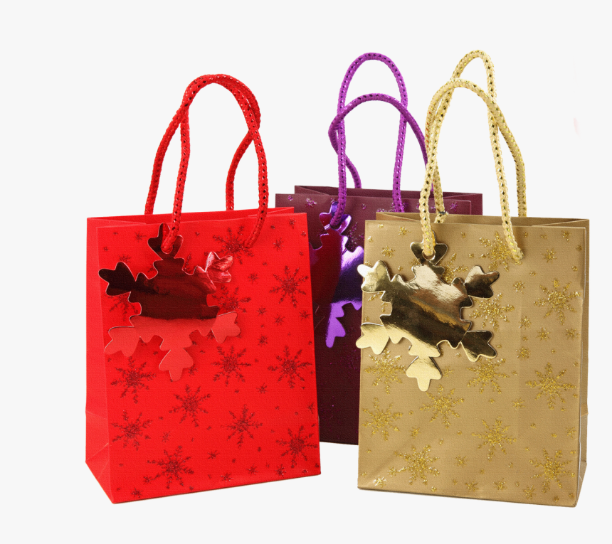 Christmas Gift Bags Png, Transparent Png, Free Download