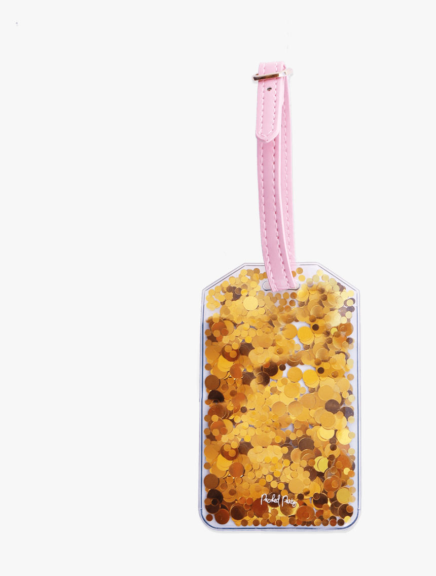 Packed Party Confetti Luggage Tags Travel Gold - Maple Leaf, HD Png Download, Free Download