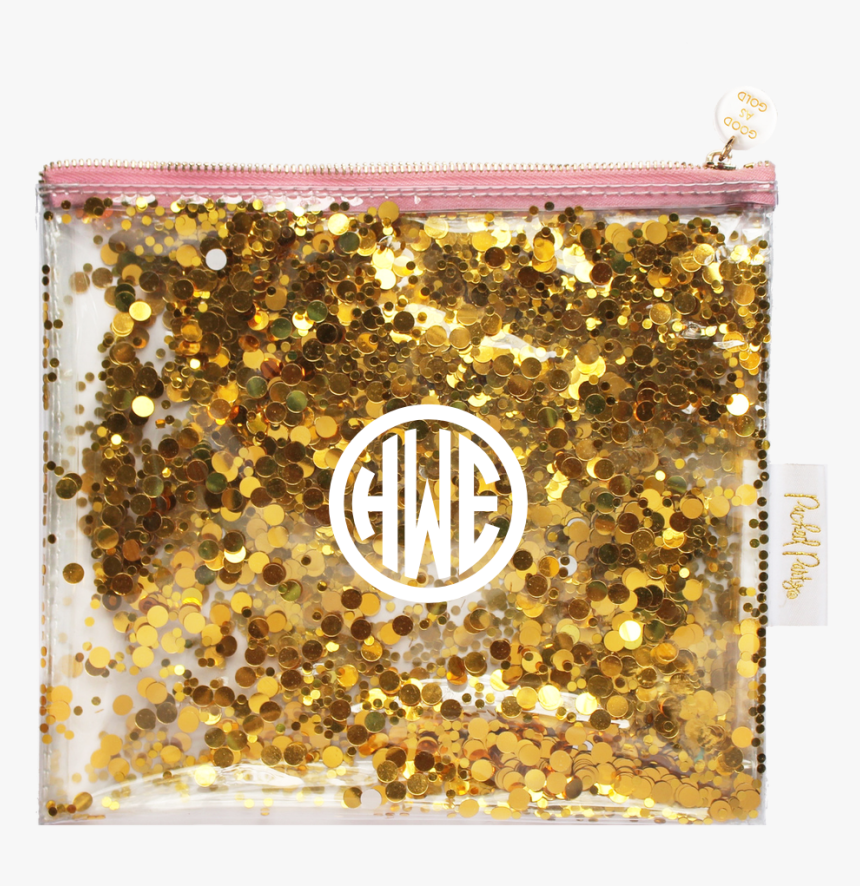 Gold Glitter Pouch - Confetti, HD Png Download, Free Download