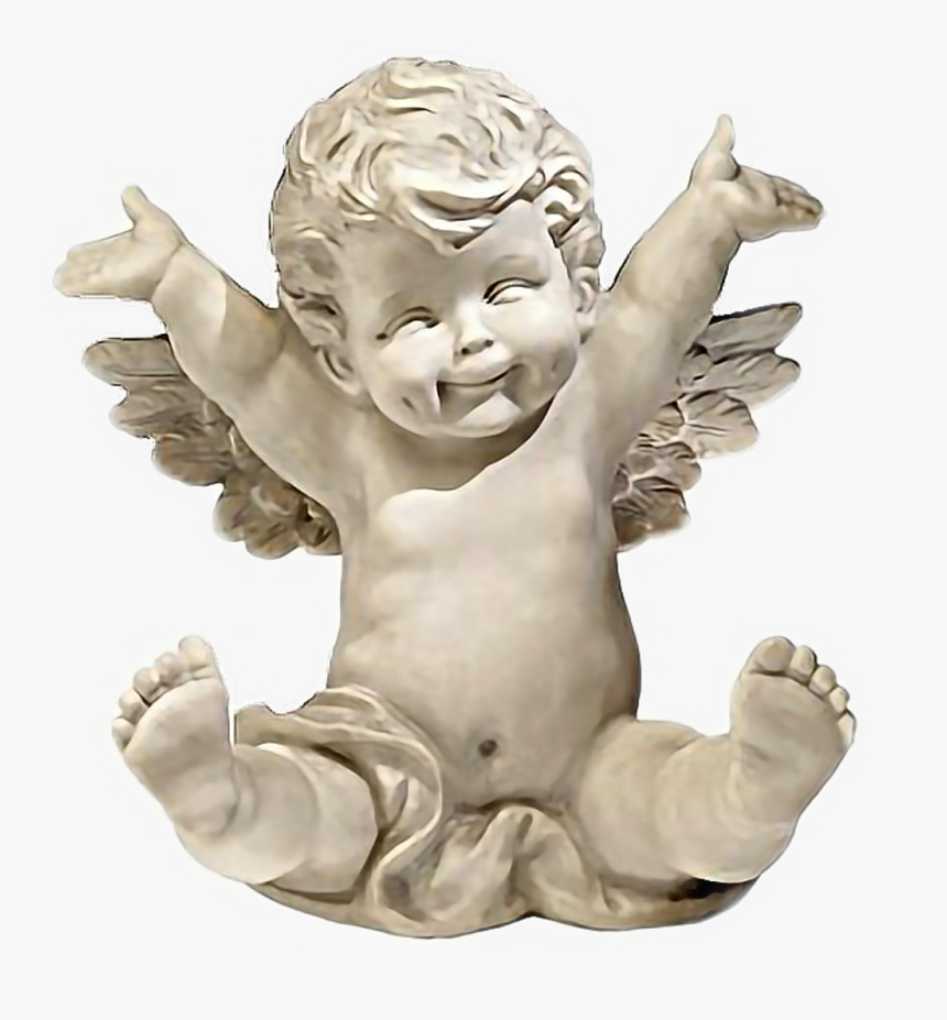 #angel #baby Fuzz #statue #cherub #angels #angelstatue - Baby Angel Statue Png, Transparent Png, Free Download