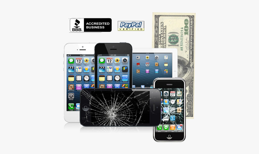 Sell Broken Iphone - Broken Lcd Panel Iphone, HD Png Download, Free Download