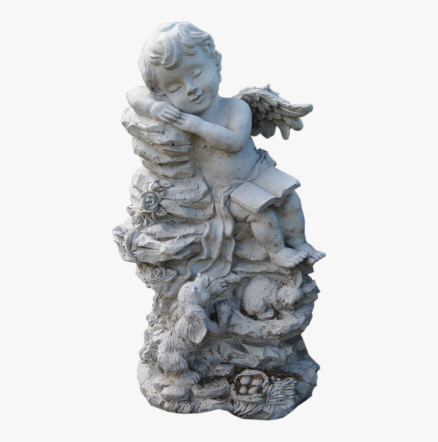 Fountain Clipart Garden Statue - Estatua De Angeles Png, Transparent Png, Free Download