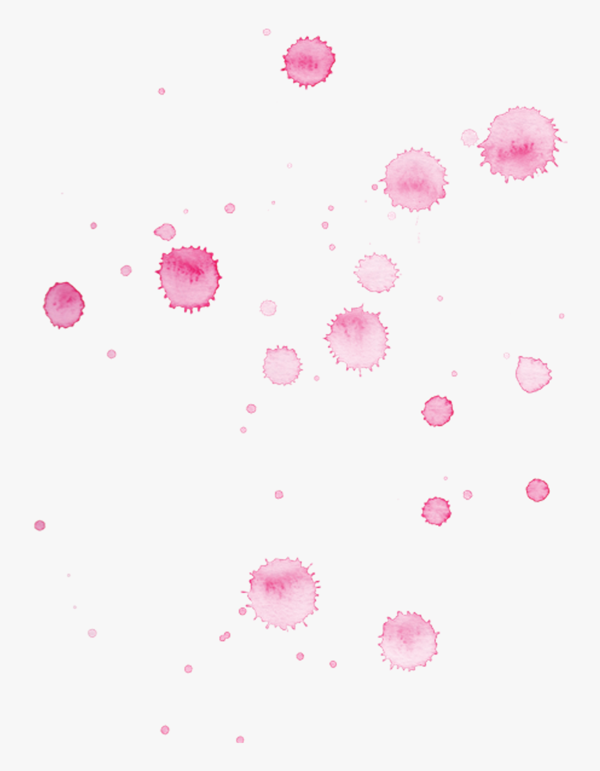 Ink Watercolour Pink Splatter Paint Stain Droplets - 水彩 噴 點, HD Png Download, Free Download