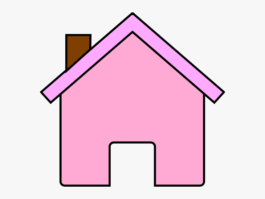 Pink House Clipart - Clip Art Pink House, HD Png Download, Free Download