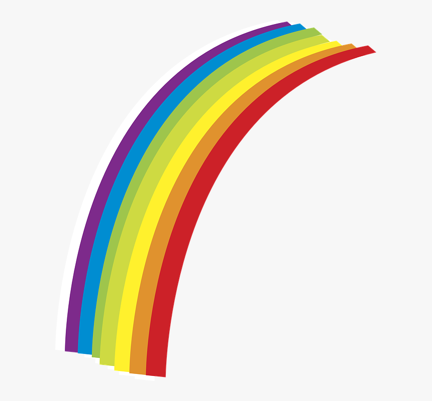 Rainbow, Colors, Beautiful, Vivid, Gold, Leprachaun - Half Rainbow Cartoon, HD Png Download, Free Download