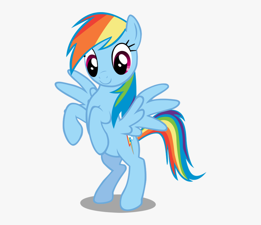 Rainbow Dash Vector Standing Transparent Image - Rainbow Dash My Little Pony Characters, HD Png Download, Free Download