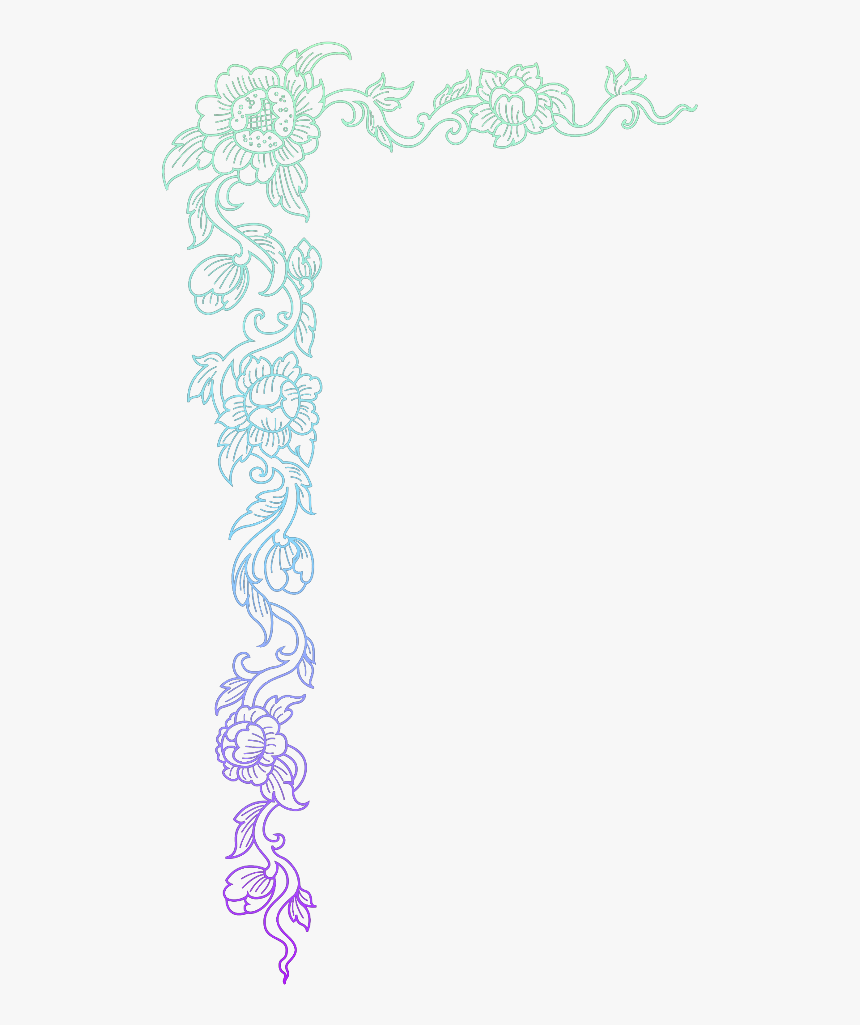 #mq #color #colorful #rainbow #vector #border - Line Art, HD Png Download, Free Download