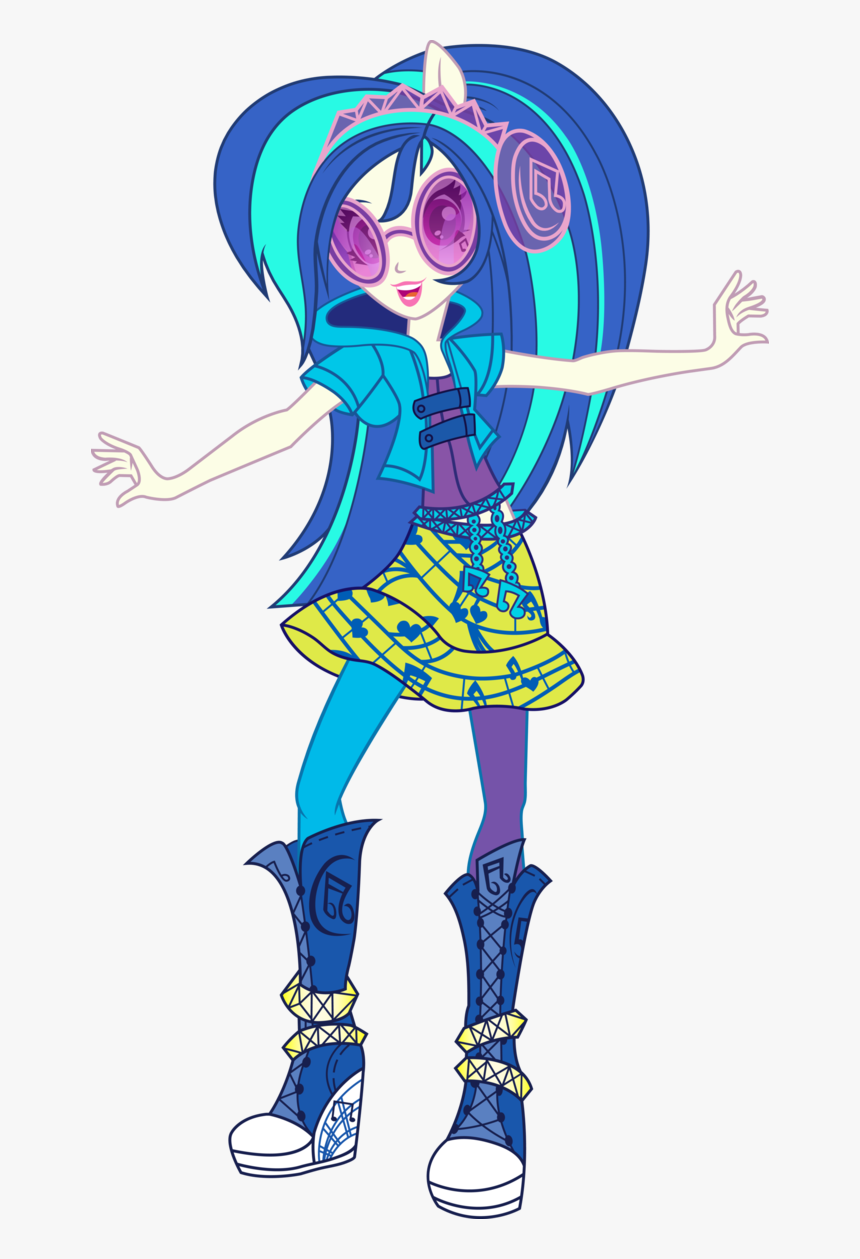 Rainbow Rocks Dj Pon 3 Vinyl Scratch Vector By Icantunloveyou - My Little Pony Equestria Girl Rainbow Rocks Dj Pon, HD Png Download, Free Download