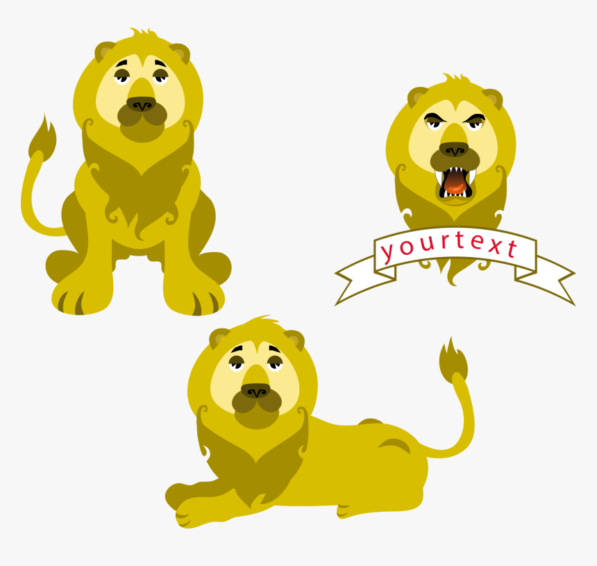 Lion Dog Animal Euclidean Vector - Cartoon, HD Png Download, Free Download