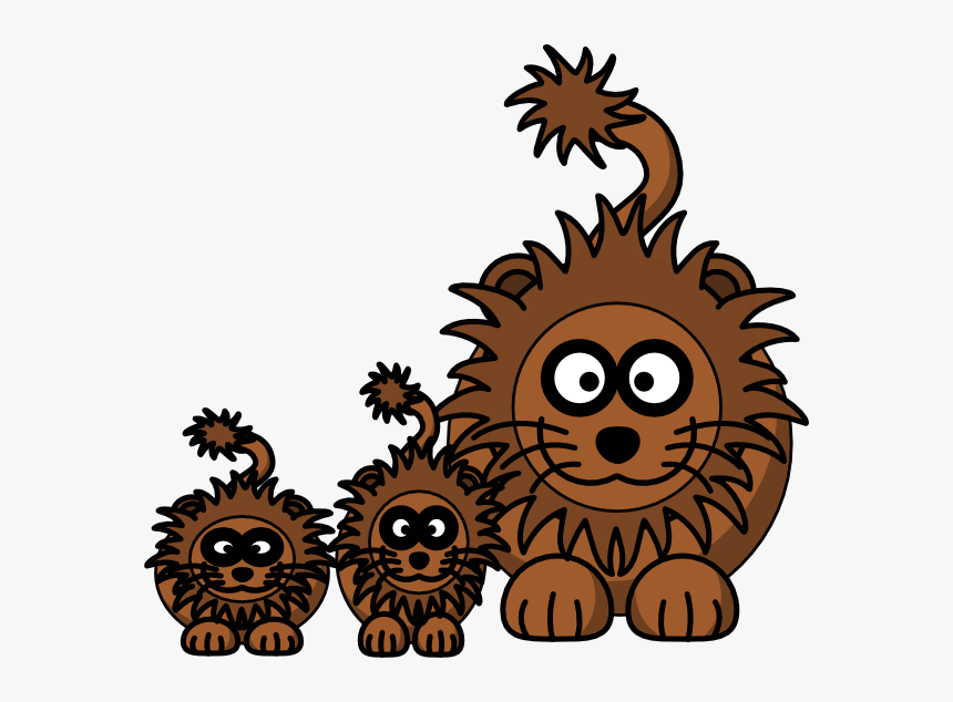 Mom Lion Clip Art Clip Art Vector Clip Art Online Royalty - Cartoon Lion Clipart, HD Png Download, Free Download