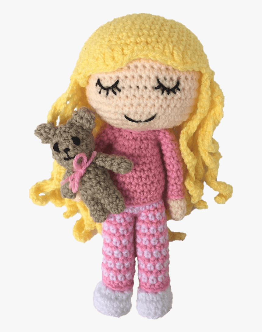 Free Bedtime Doll Amigurumi Crochet Pattern With Tiny - Crochet, HD Png Download, Free Download