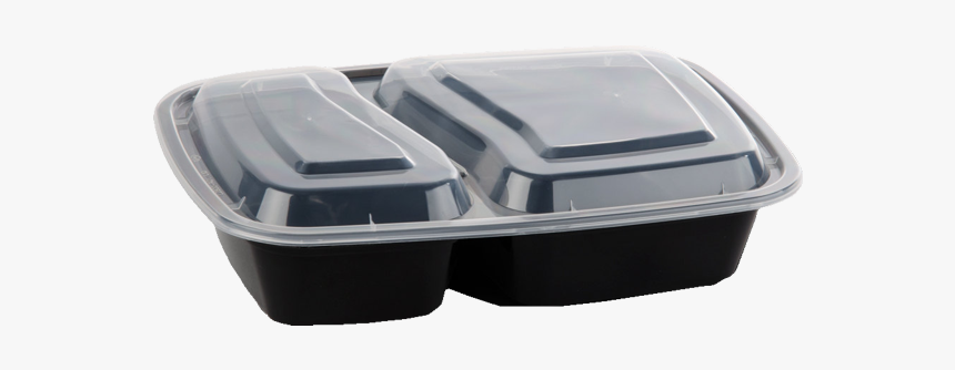 Black Microwavable Food Container 2 Compartment, HD Png Download, Free Download