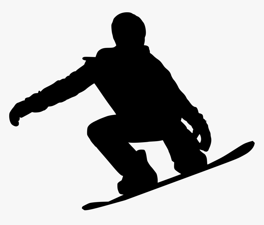 Alpine-skiing - Silhouette Snowboard Transparent Background, HD Png Download, Free Download