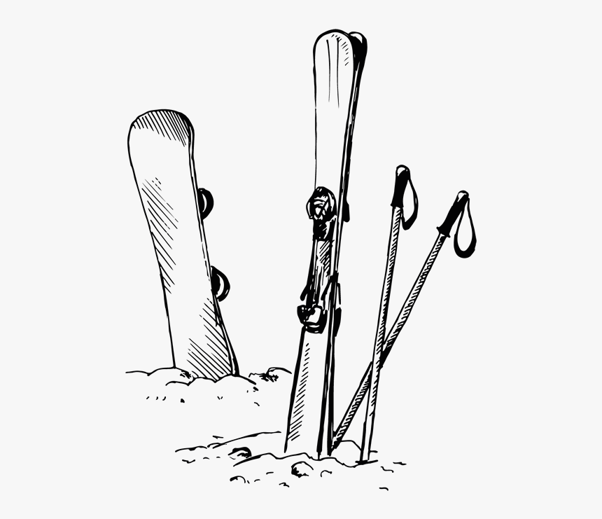 A Ski Holiday Directly On The Slopes - Sketch, HD Png Download, Free Download