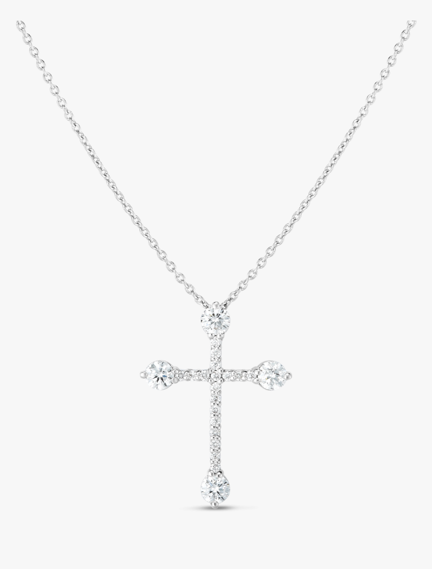 Tiny Treasures Yellow Gold & Diamond Cross Necklace, 18