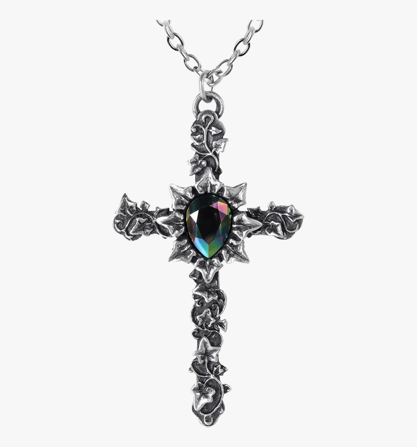Ivy Cross Necklace - Rainbow Gem Necklace, HD Png Download, Free Download