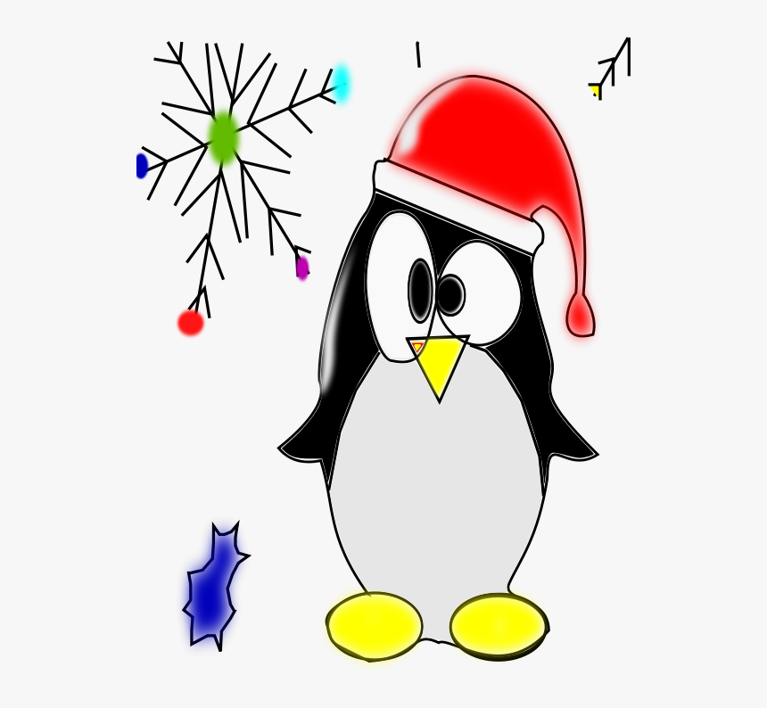 Free Linux Penguin - Christmas Penguin Clip Art, HD Png Download, Free Download