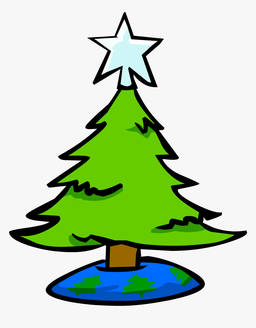 Club Penguin Rewritten Wiki - Small Picture Of Christmas Tree, HD Png Download, Free Download