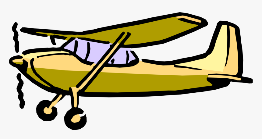 Propeller Airplane Image Illustration Of Fixedwing - Cartoon Airplane, HD Png Download, Free Download