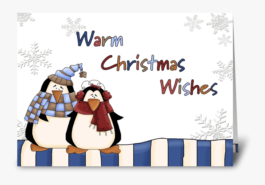 Christmas Penguins For Friend Greeting Card - Cartoon, HD Png Download, Free Download