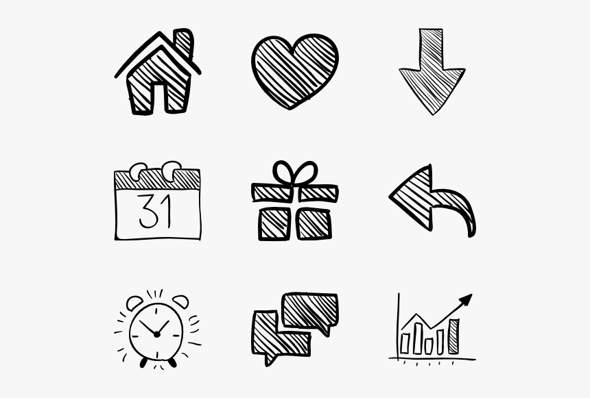 Hand Drawn Icons Png, Transparent Png, Free Download