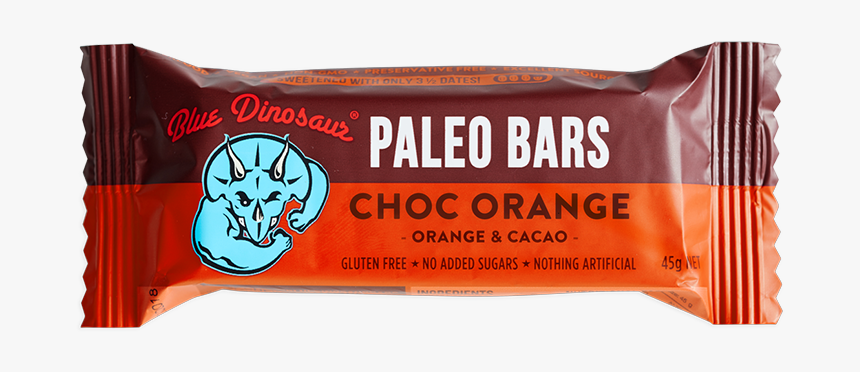 Choc Orange - Blue Dinosaur Paleo Bars Choc Orange, HD Png Download, Free Download