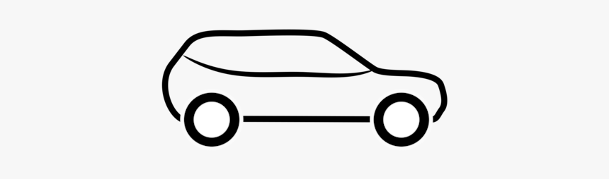 Line Art,angle,circle - Transparent Background Car Black And White Icon, HD Png Download, Free Download