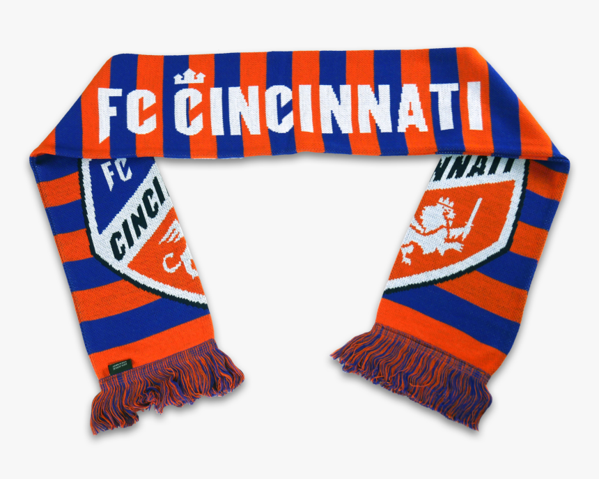 Official Fc Cincinnati Blue & Orange Split Bar Scarf - Electric Blue, HD Png Download, Free Download