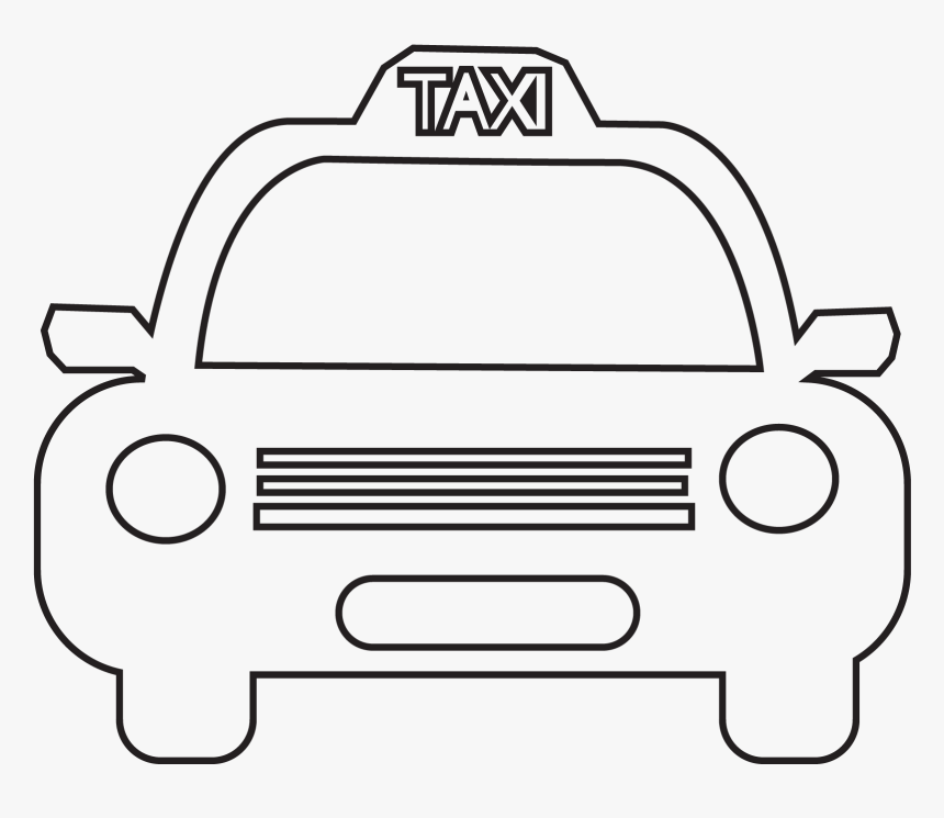 Cartoon Taxi Drawing Png, Transparent Png, Free Download