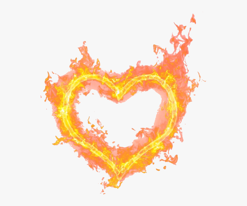 Fire, Goth, And Messy Image - Heart On Fire Png, Transparent Png, Free Download