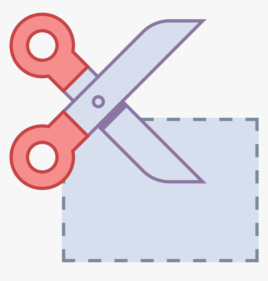 Coupon Dotted Line Png - Pair Of Scissors Cartoon, Transparent Png, Free Download