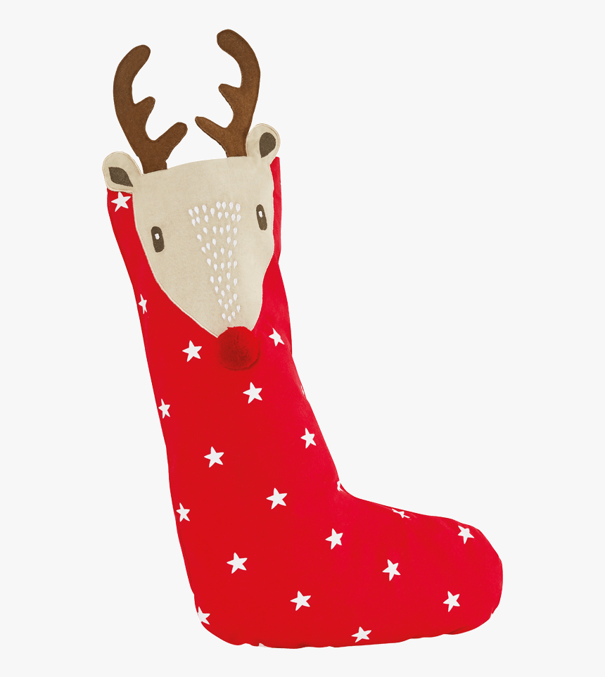 Christmas Stocking, Reindeer - Christmas Stocking, HD Png Download, Free Download