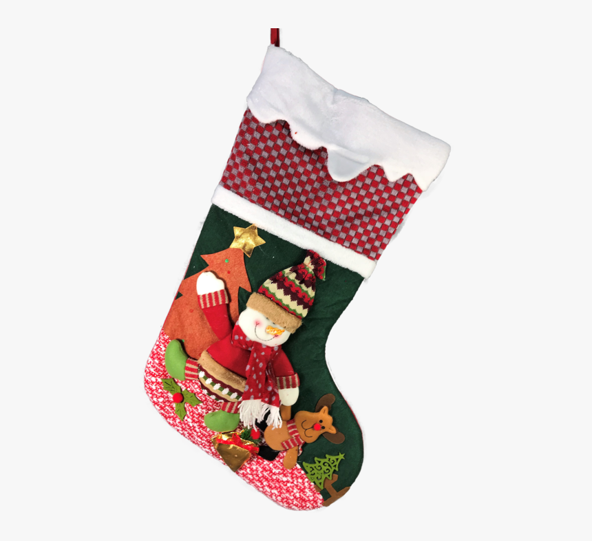 Very Large Snowman Christmas Stocking - Christmas Stocking, HD Png Download, Free Download