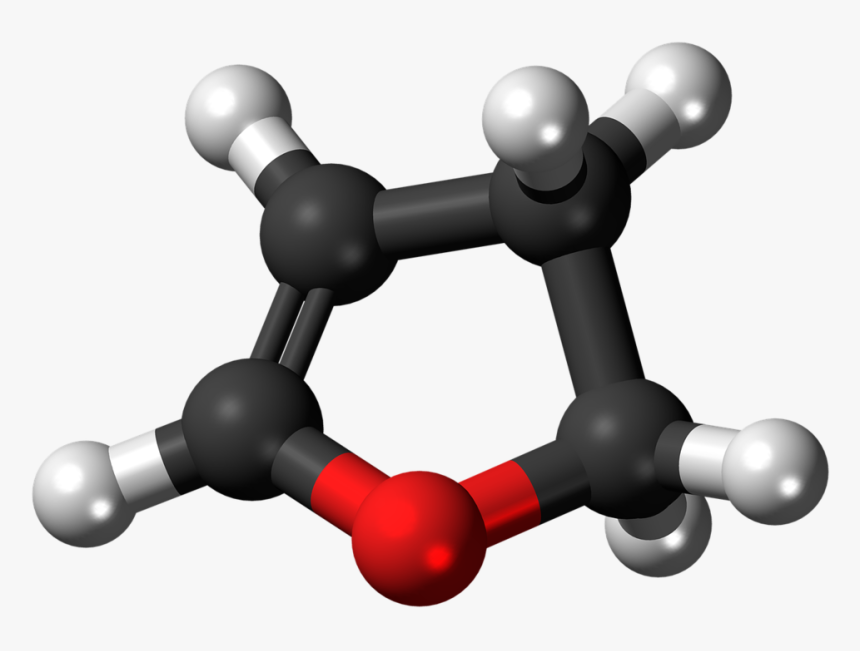 Dihydrofuran, Oxygen, Heterocycle, Model, Molecule - Hình Nguyên Tử Hóa Học, HD Png Download, Free Download