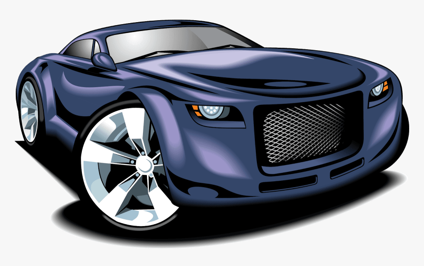 Sport Car Cartoon Vector, HD Png Download - kindpng