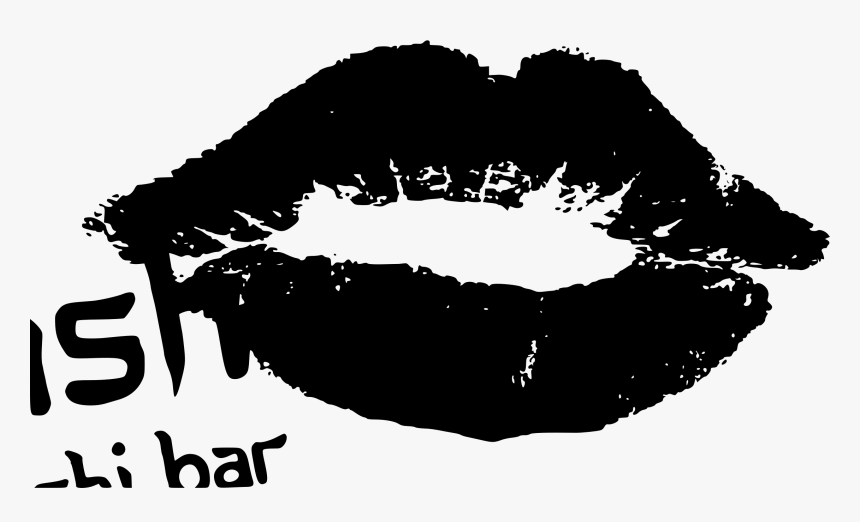 Kiss Clipart Mouth - Black Kiss Mark Png, Transparent Png, Free Download