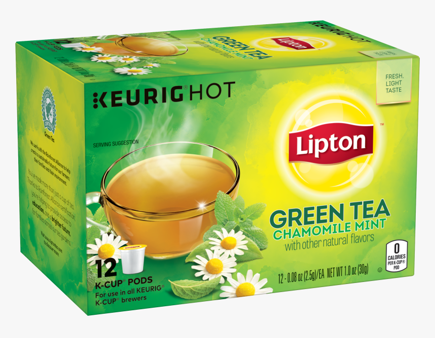 Green Tea Chamomile Mint , Png Download - Lipton Green Tea Keurig, Transparent Png, Free Download