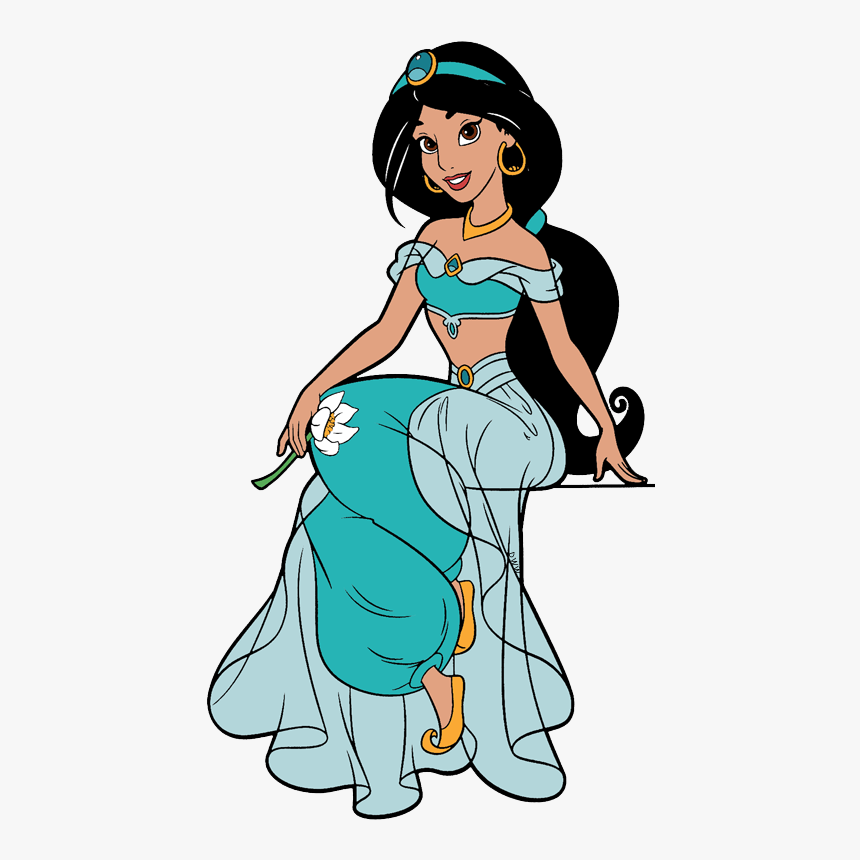 Princess Jasmine With Flower Png, Transparent Png, Free Download